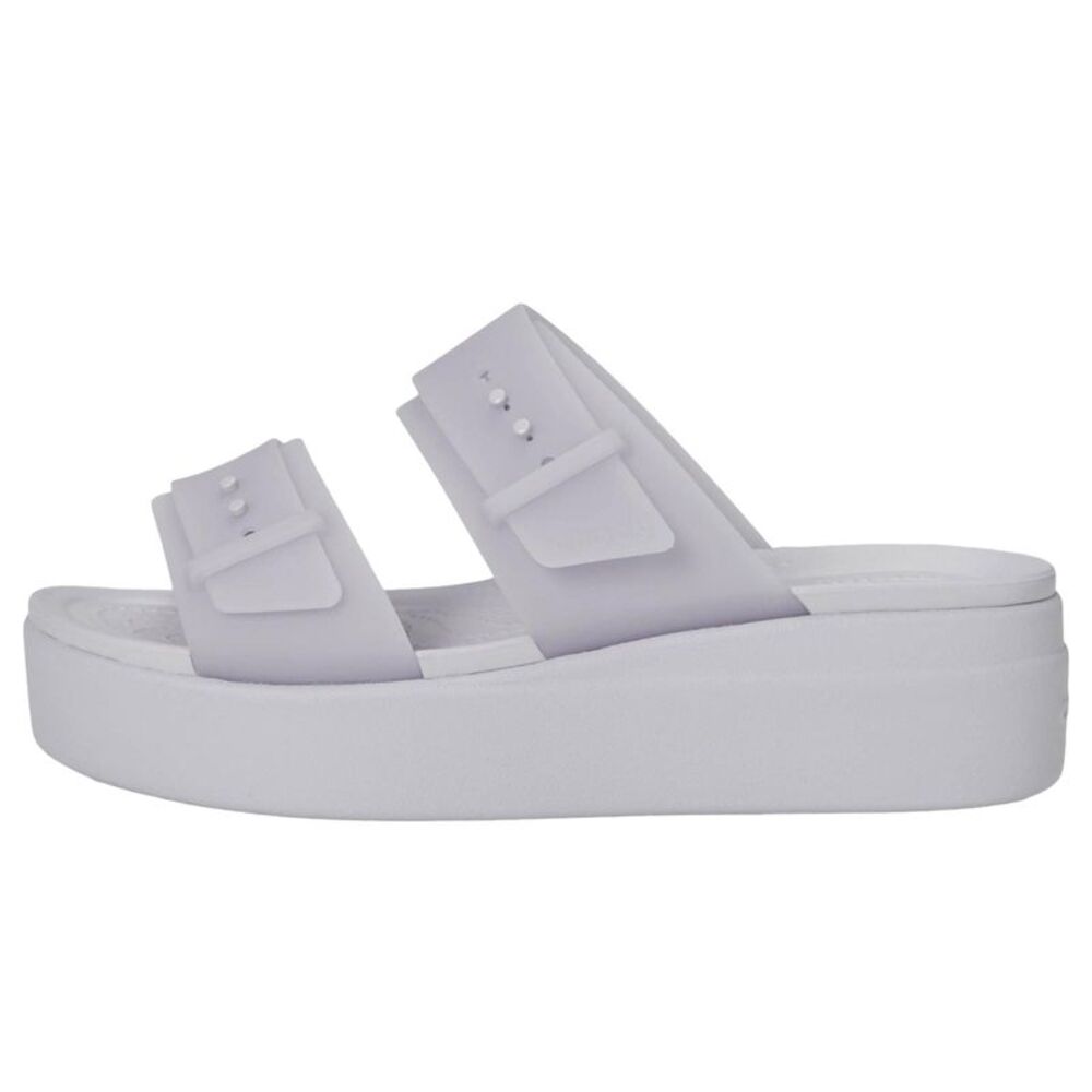 Crocs Brooklyn Buckle Low Wedge Purple Moon 210980-5BR Women's